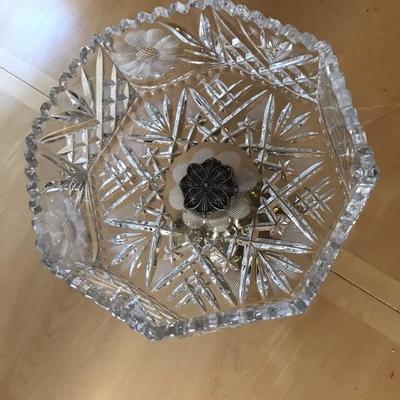 Beautiful Etched Crystal Dish