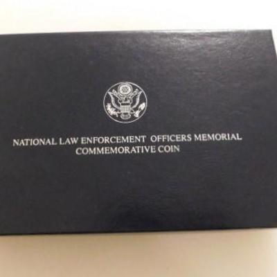 National Law Enforcement 1997 P Insignia Set Officer's Memorial 90% Proof Silver Coin COA