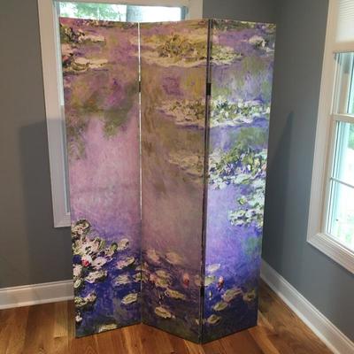 Lot 1 - Colorful Monet Room Screen