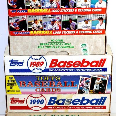 1989-1990 TOPPS & FLEER BASEBALL CARDS LOT - 7 BOXES - 4000+ CARDS