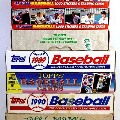 1989-1990 TOPPS & FLEER BASEBALL CARDS LOT - 7 BOXES - 4000+ CARDS