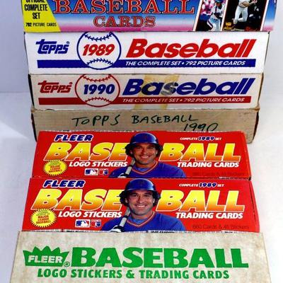 1989-1990 TOPPS & FLEER BASEBALL CARDS LOT - 7 BOXES - 4000+ CARDS