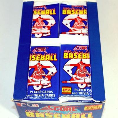 1989 SCORE WAX BOX BASEBALL CARDS 36 PACKS RYAN RIPKEN BOGGS MATTINGLY - Unopened