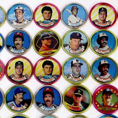 Vintage TOPPS BASEBALL COINS COLLECTION - Set of 67 plus Reggie Jackson Pin