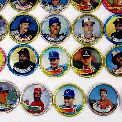 Vintage TOPPS BASEBALL COINS COLLECTION - Set of 67 plus Reggie Jackson Pin