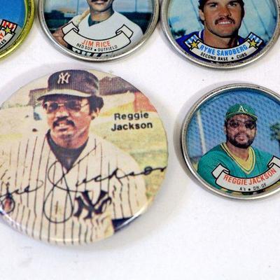 Vintage TOPPS BASEBALL COINS COLLECTION - Set of 67 plus Reggie Jackson Pin
