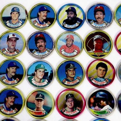 Vintage TOPPS BASEBALL COINS COLLECTION - Set of 67 plus Reggie Jackson Pin