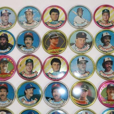 Vintage TOPPS BASEBALL COINS COLLECTION - Set of 67 plus Reggie Jackson Pin