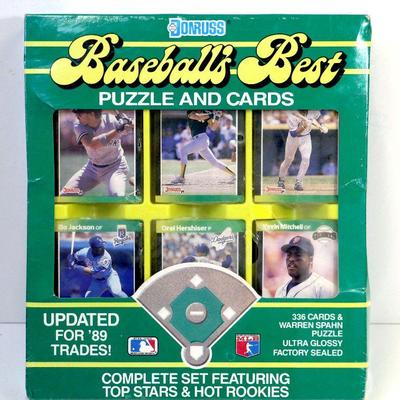 1989 DONRUSS BASEBALL'S BEST PUZZLE AND CARDS FACTORY SEALED SET