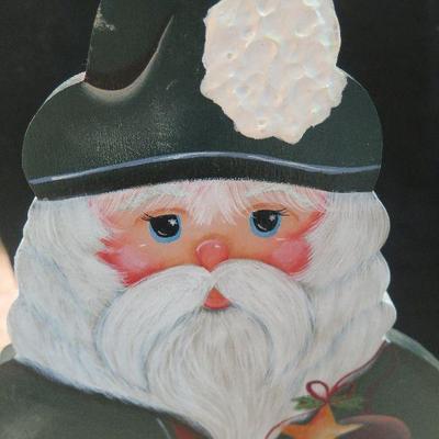 Green Santa Handpainted Decor