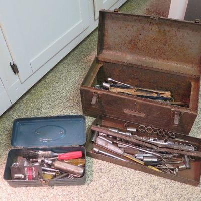 Vintage Tool Boxes and Assorted Tools
