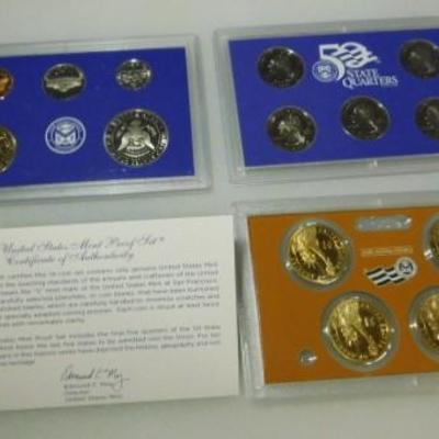 US Mint 2008 Proof Set State Quarters, Coin Coin Set, Presidents in Box with COA