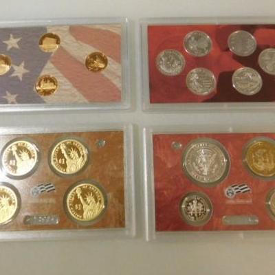 US Mint 2009 Proof Silver Set Presidents, State Quarters, Pennies, Coin Set in Box with COA