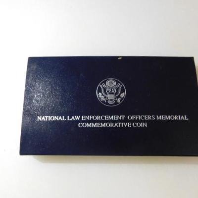 National Law Enforcement Officer's Memorial 1997 P Proof Silver Dollar in Case with COA