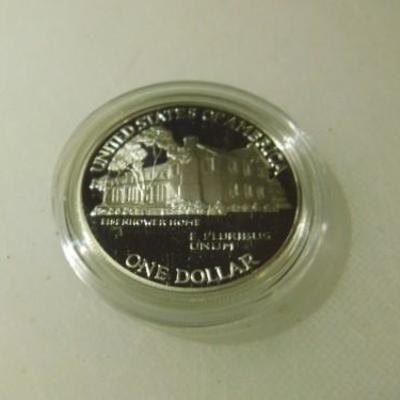 US Mint Eisenhower Centennial 1990 Silver Dollar in Case
