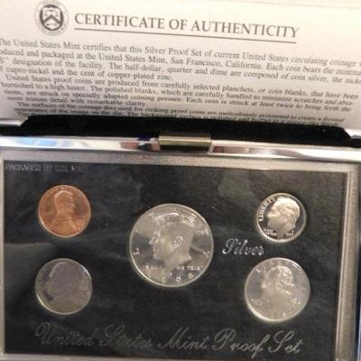 US Mint Premier 1998 Silver Proof Set with COA