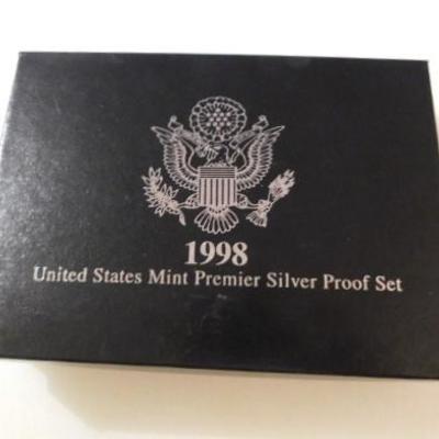 US Mint Premier 1998 Silver Proof Set with COA