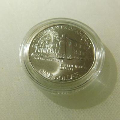 1990 Eisenhower Proof Silver Dollar in Velvet Case with COA