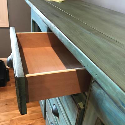 Lot 25 - Teal Console Table