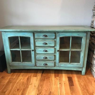 Lot 25 - Teal Console Table