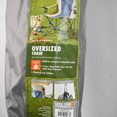 Ozark Trail Oversized Camp Chair Gray & Blue - New