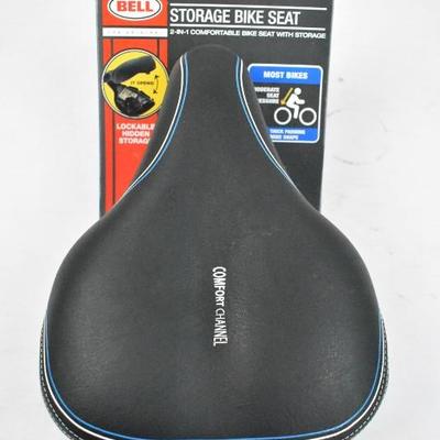 Bell Sports Comfort Storage Bike Seat/Saddle, Black - New