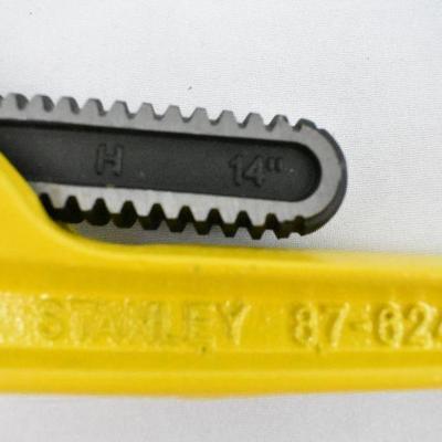 Stanley Heavy Duty Pipe Wrench: 87-624 Yellow 14