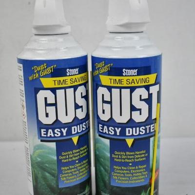 Gust Easy Dust Canned Air, Quantity 2, 12 oz Each - New