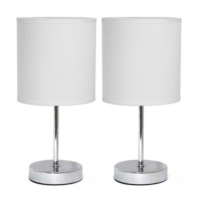Small Basic Table Lamps, 2 Pack - New