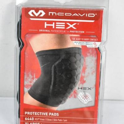 Hex Knee/Elbow Shin Pads Pair for Basketball & Football, Men's Size XLarge - New