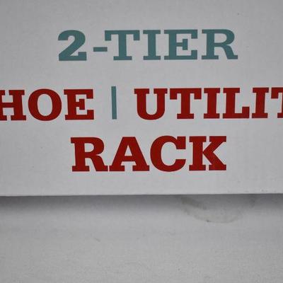 2-Tier Shoe Utility Rack - New