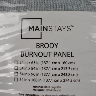 Mainstays Curtain Panels: Brody Burnout 54