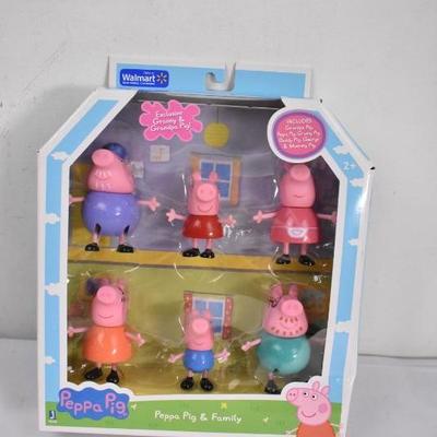 Peppa Pig & Family Toy Set - New