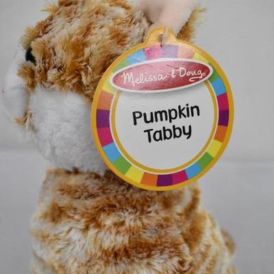 Melissa & Doug Pumpkin Tabby Cat Stuffed Animal - New