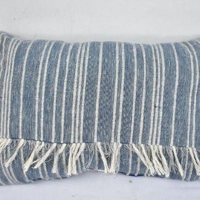 Better Homes and Gardens Fringed Denim Throw Pillow 13