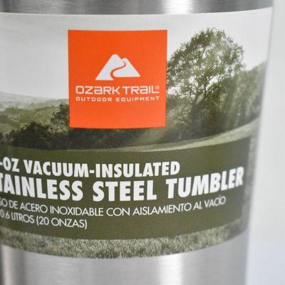 2 Steel Tumblers, 20 oz Ozark Trail - New