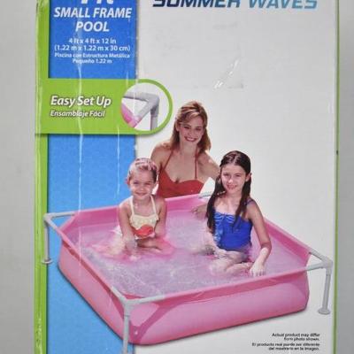 4 Foot Small Frame Pool by Summer Waves, Pink - New