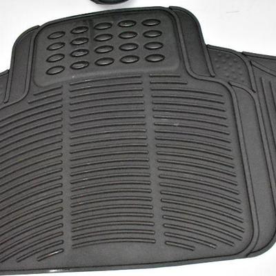 Vehicle Floor Mats BDK All Weather Solid Rubber Trimmable 3-Piece Universal