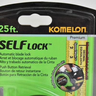 Komelon 25 Foot Self Lock Measuring Tape - New