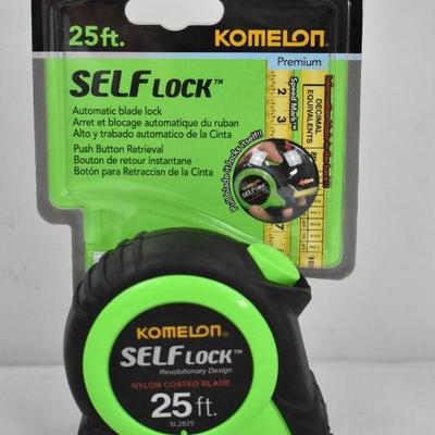 Komelon 25 Foot Self Lock Measuring Tape - New