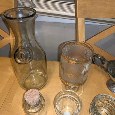 Assortment Of Etched Glassware