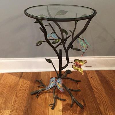 Lot 35 - Glass Top Side Table