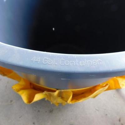 Lot 2:  Rubbermaid 44 Gallon Commercial Trash Bin with Castor Attachment