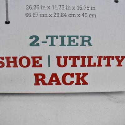 2-Tier Shoe/Utility Rack - New