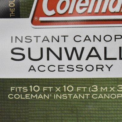 Coleman Instant Canopy Sunwall For 10' x 10' Existing Canopy, Gray - New