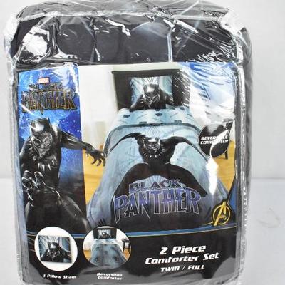 2 Piece Comforter Set, Twin/Full Marvel Black Panther - New