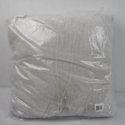 BH&G Luxe Faux Fur Super Soft Throw Pillow, Cream 24