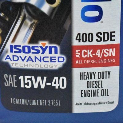 Chevron 400 SDE CK-4/SN Isosyn Advanced 15W-40 Diesel Engine Oil, 1 Gallon - New