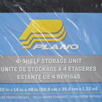 Plano 4 Shelves Storage, Black - New
