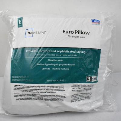Mainstays Euro Pillow Form 26